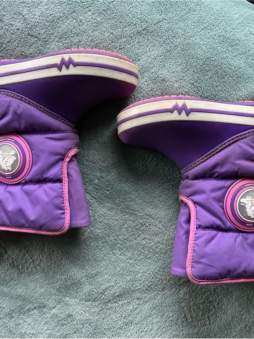 CROCS Kids Purple with Pink Trim Snow Boot